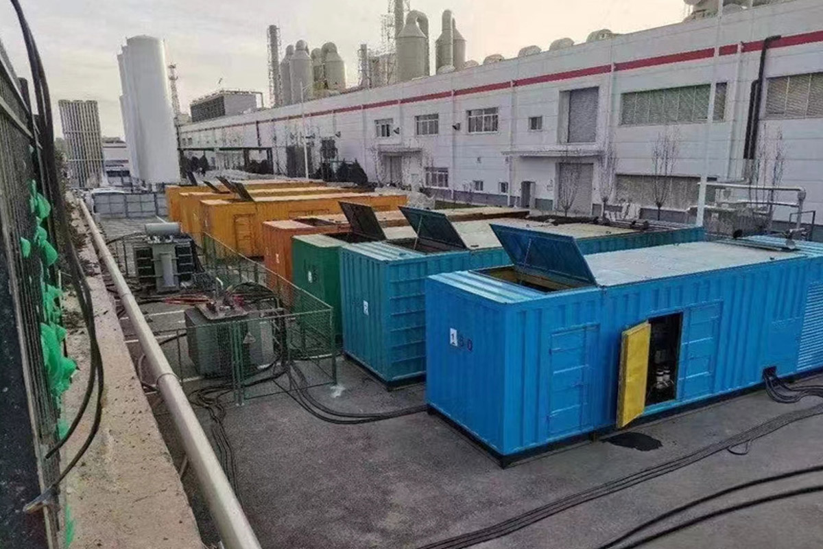 汕尾发电机租赁施工现场